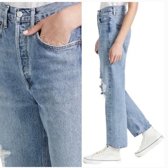 Agolde 90's Mid Rise Loose Fit in Fall Out Size 25 - Picture 2 of 14